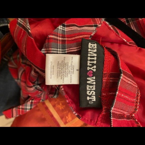 Christmas Plaid Dress with Red Net Slip - Picture 9 of 9